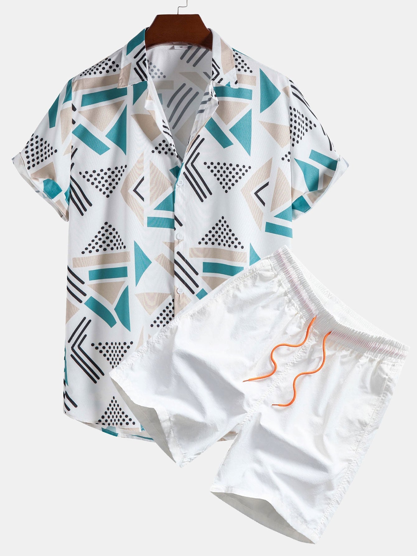 Oliver Geometric Print Shirt & Swim Shorts