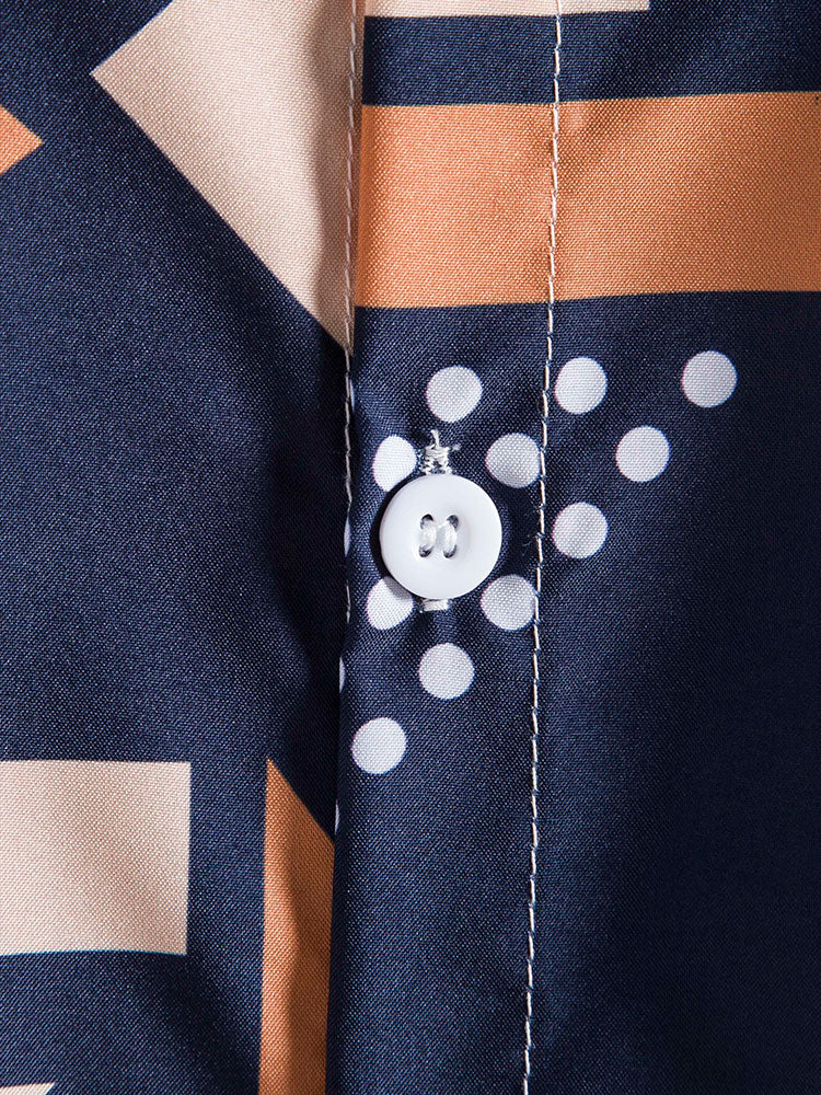 Oliver Geometric Print Shirt & Swim Shorts