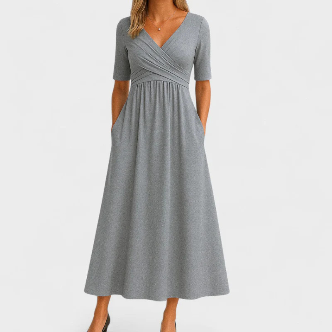 Gretal | Crossed dress with short sleeves