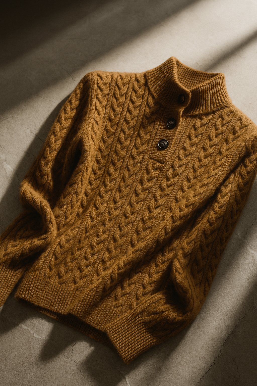 Sebastian | Cable-Knit Cashmere Button Sweater