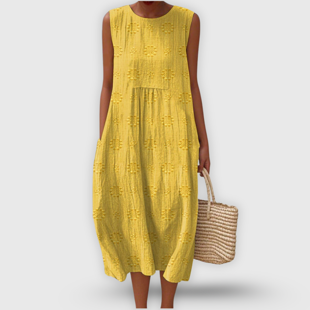 Linda| Dress with Premium Embroidery