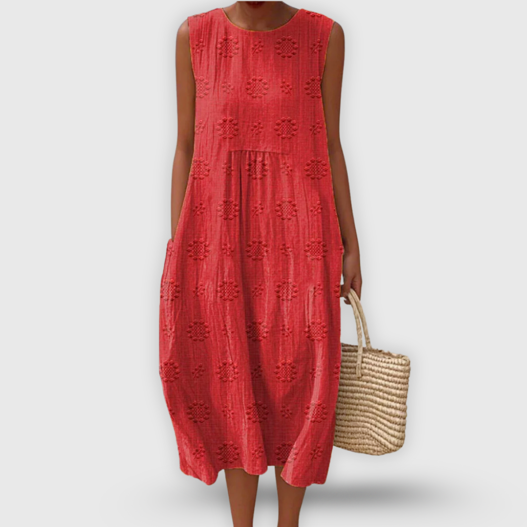 Linda| Dress with Premium Embroidery