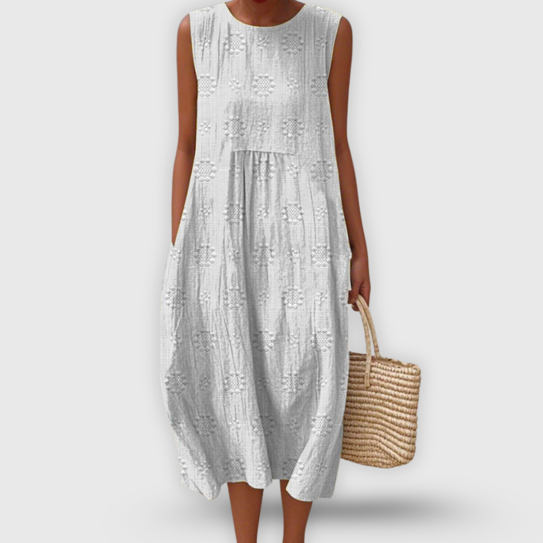 Linda| Dress with Premium Embroidery