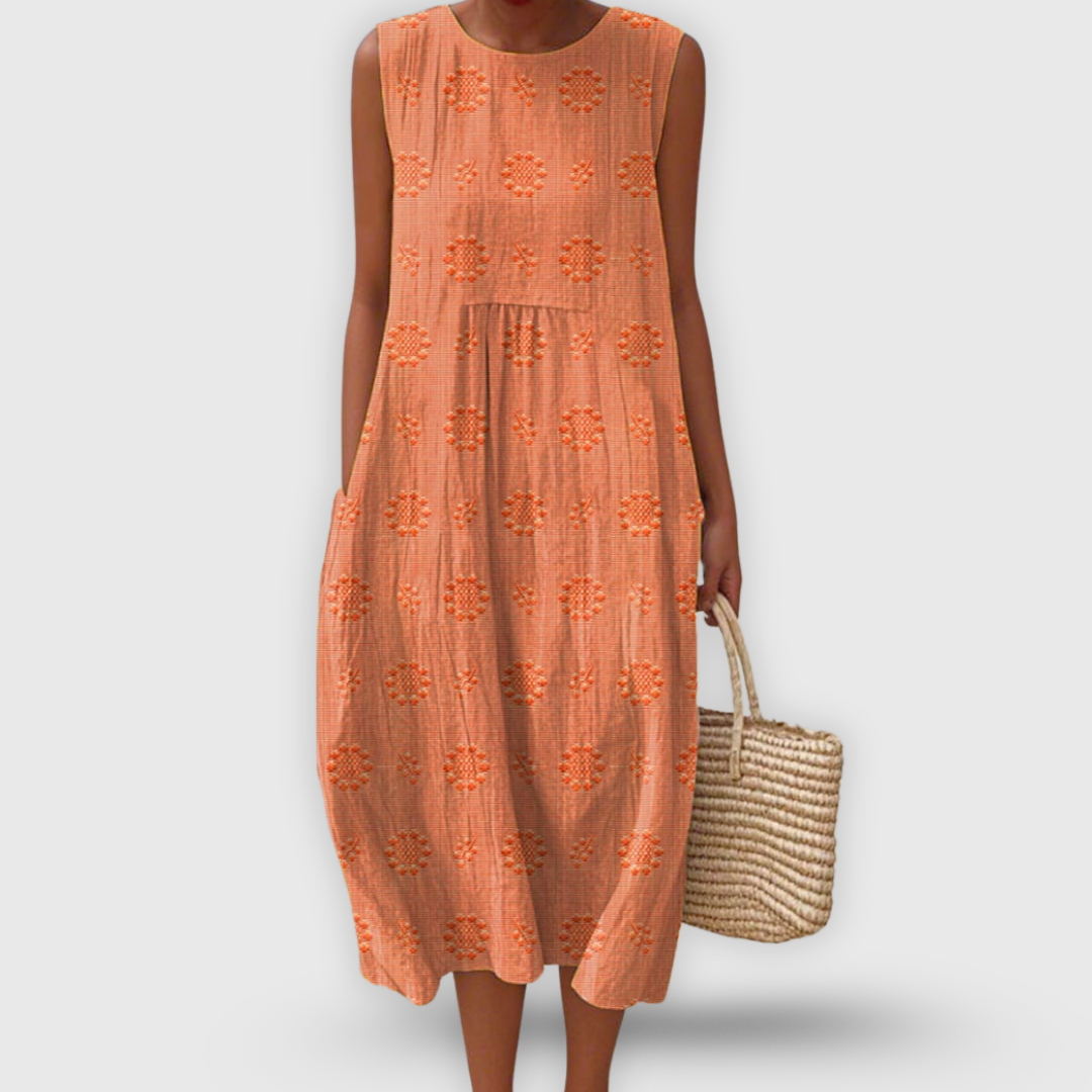 Linda| Dress with Premium Embroidery