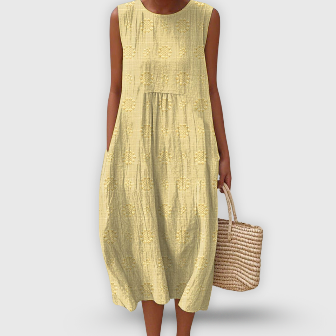 Linda| Dress with Premium Embroidery