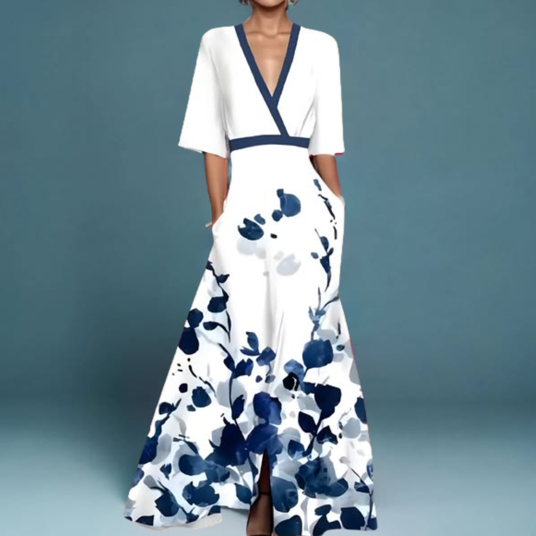 Mandy - Elegant Floral Wrap Dress