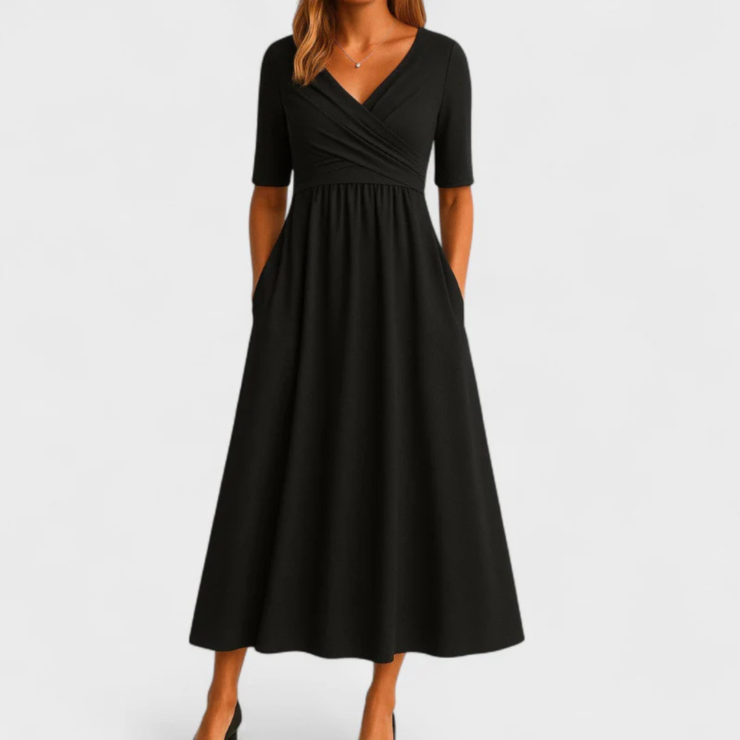 Gretal | Crossed dress with short sleeves