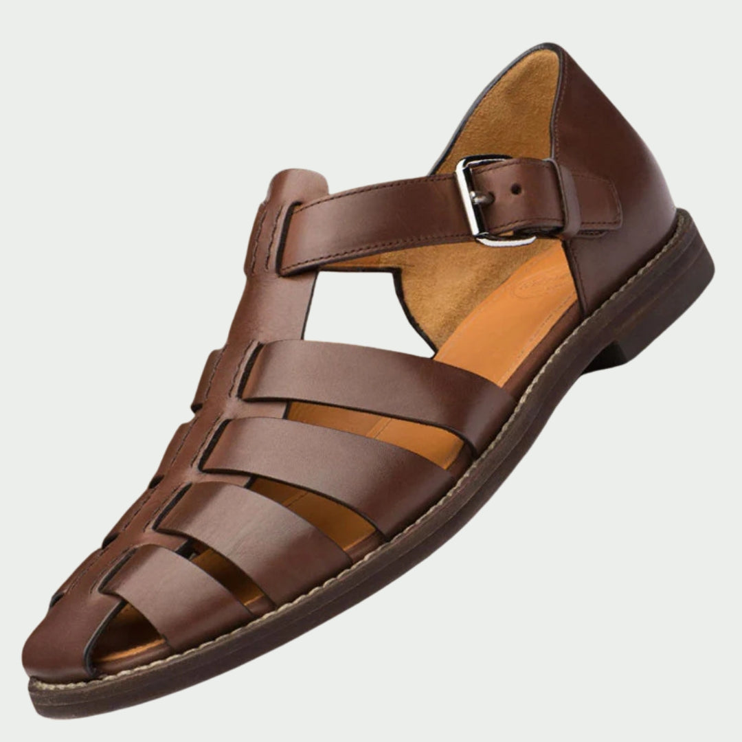 Elegance of Classic Leather Fisherman Sandals