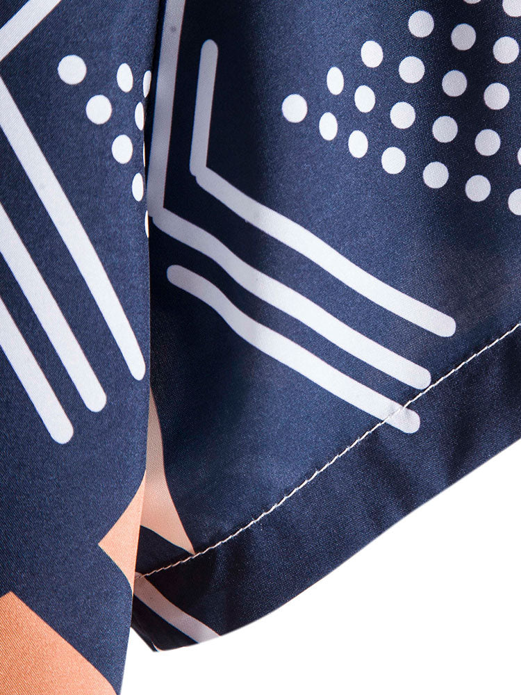 Oliver Geometric Print Shirt & Swim Shorts