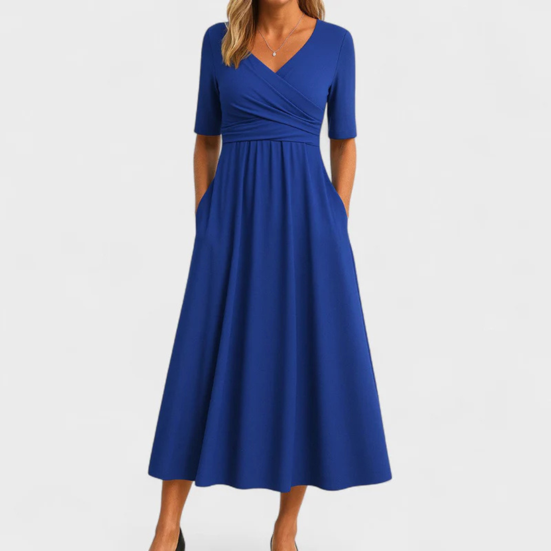 Gretal | Crossed dress with short sleeves