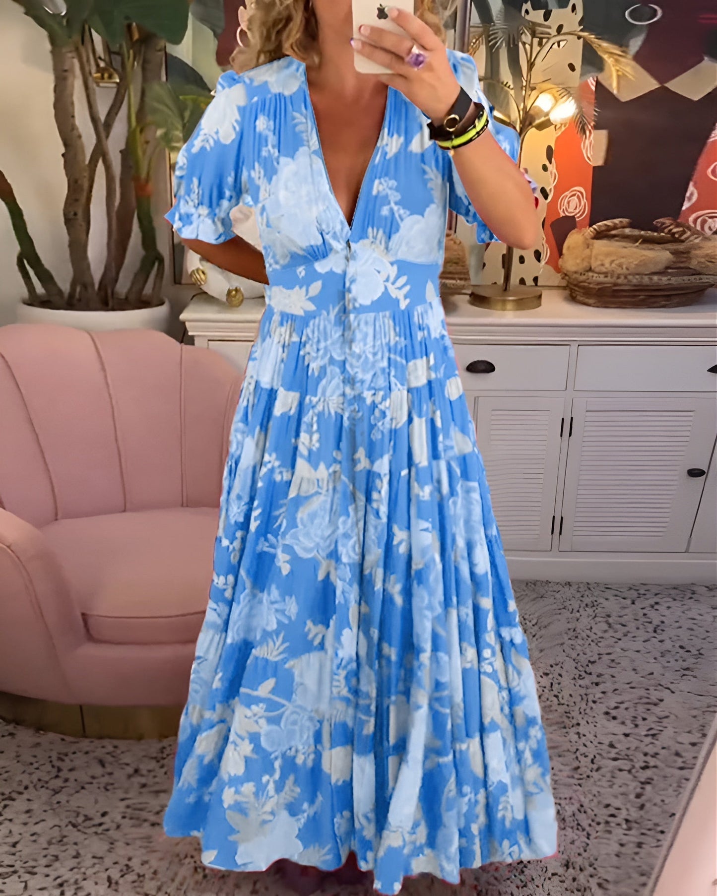 Bonnie| FLORAL SUMMER DRESS WITH PRACTICAL ELEGANCE