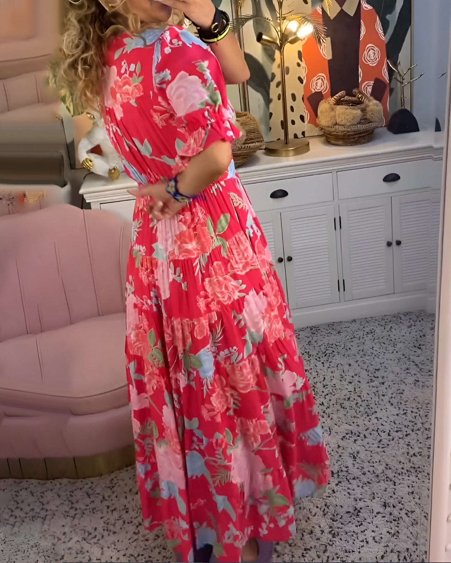 Bonnie| FLORAL SUMMER DRESS WITH PRACTICAL ELEGANCE