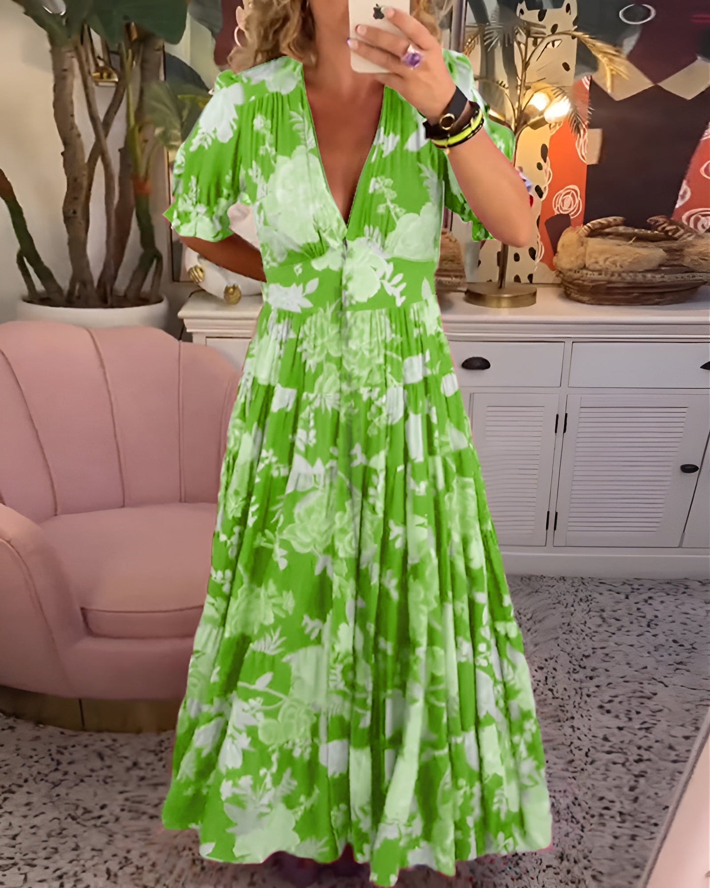 Bonnie| FLORAL SUMMER DRESS WITH PRACTICAL ELEGANCE