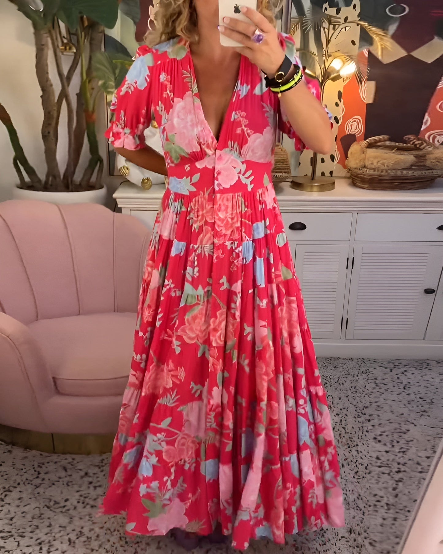 Bonnie| FLORAL SUMMER DRESS WITH PRACTICAL ELEGANCE