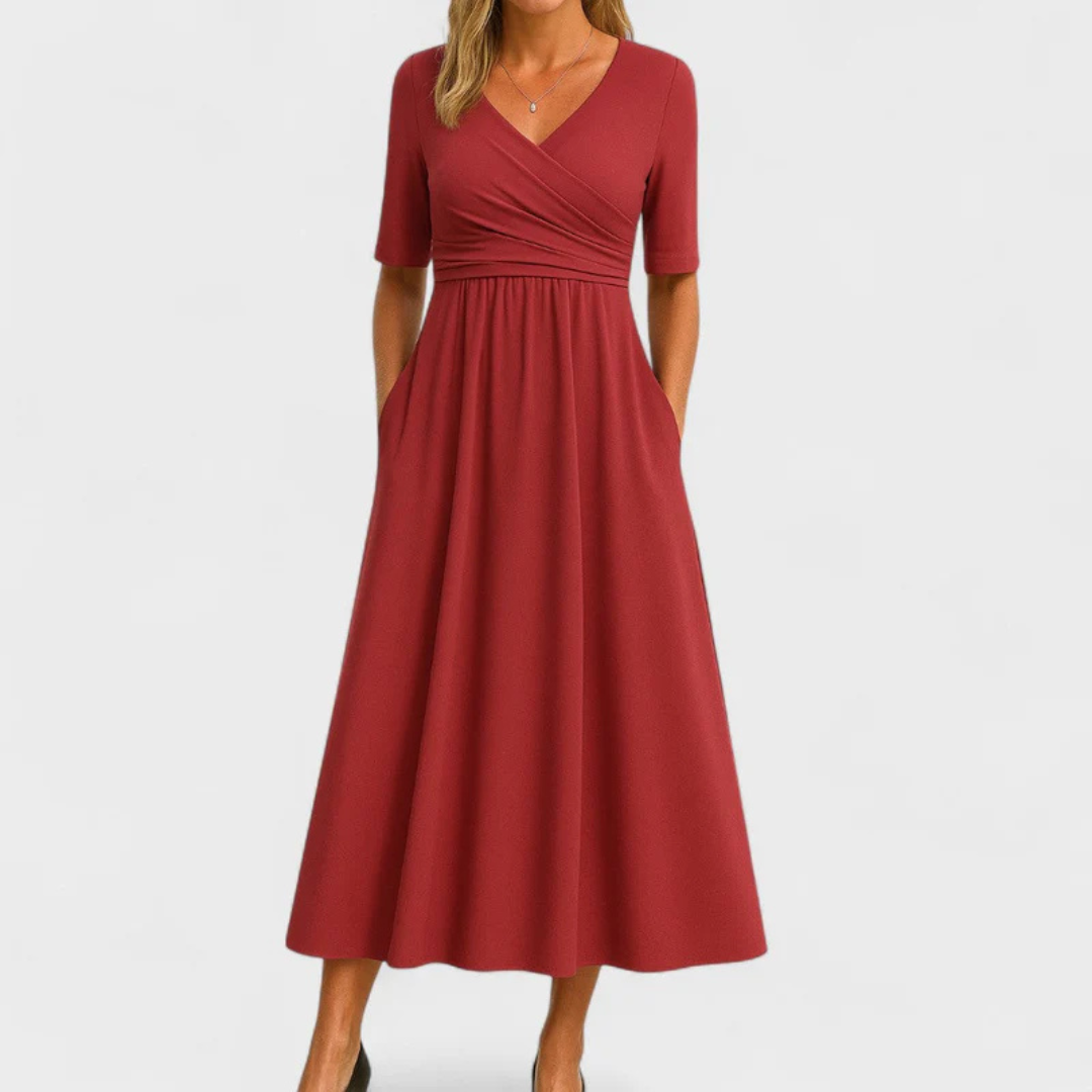 Gretal | Crossed dress with short sleeves