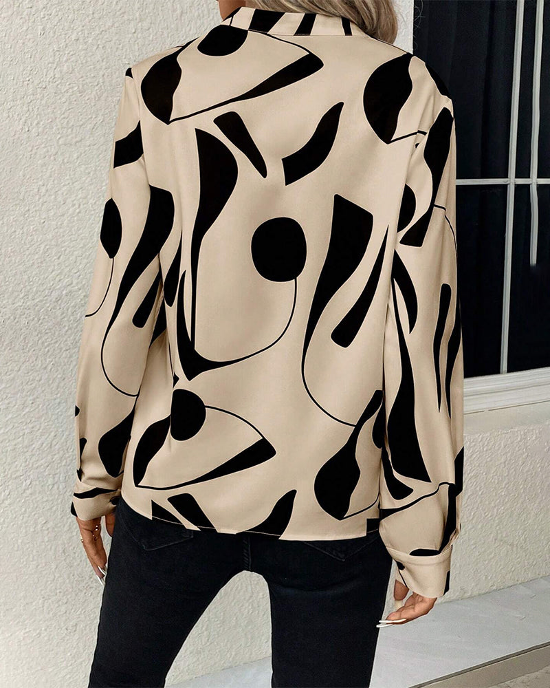 Selene | Chic Elegant Blouse with Opulent Design and Long Sleeves