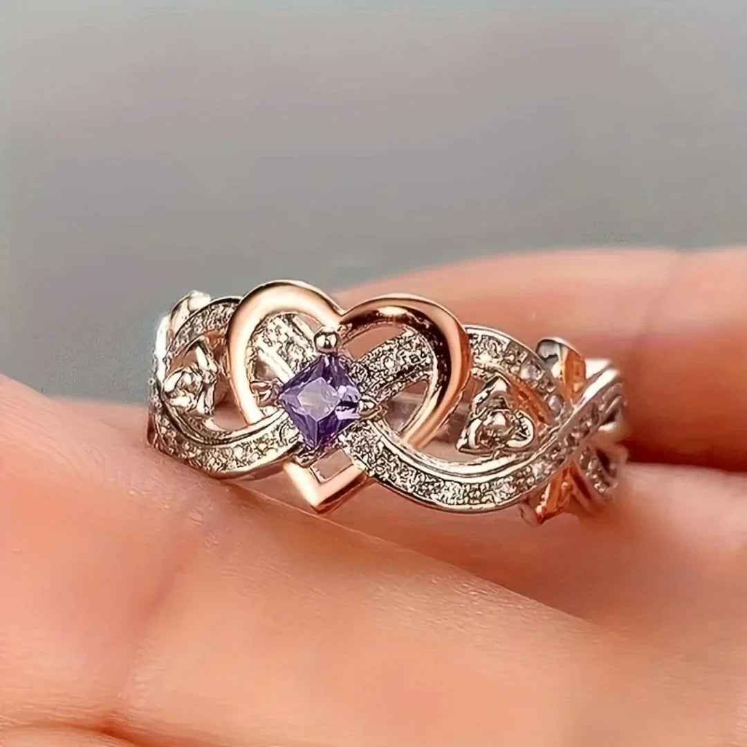 Violetheart Gold & Silver Ring | Mixed Gold 18k