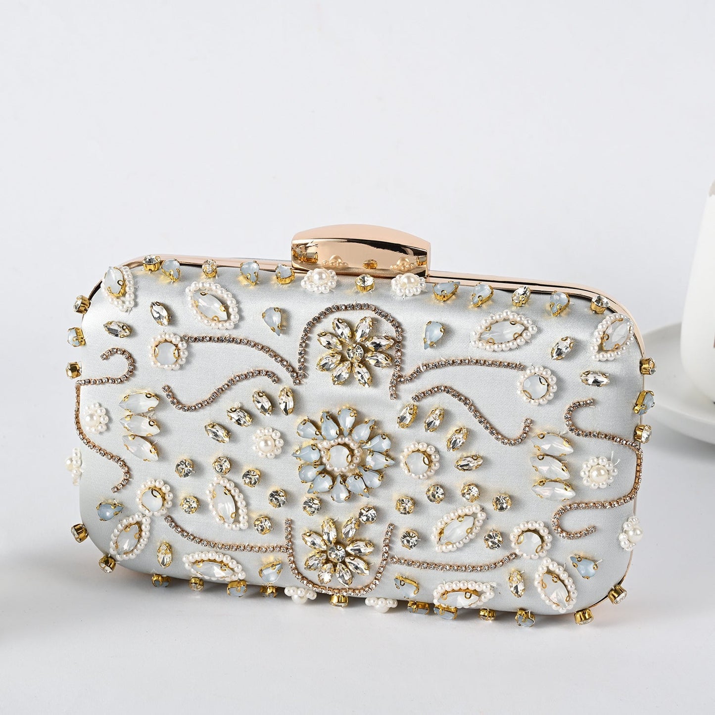 Braelyn Bead Embroidered Clutch Bag