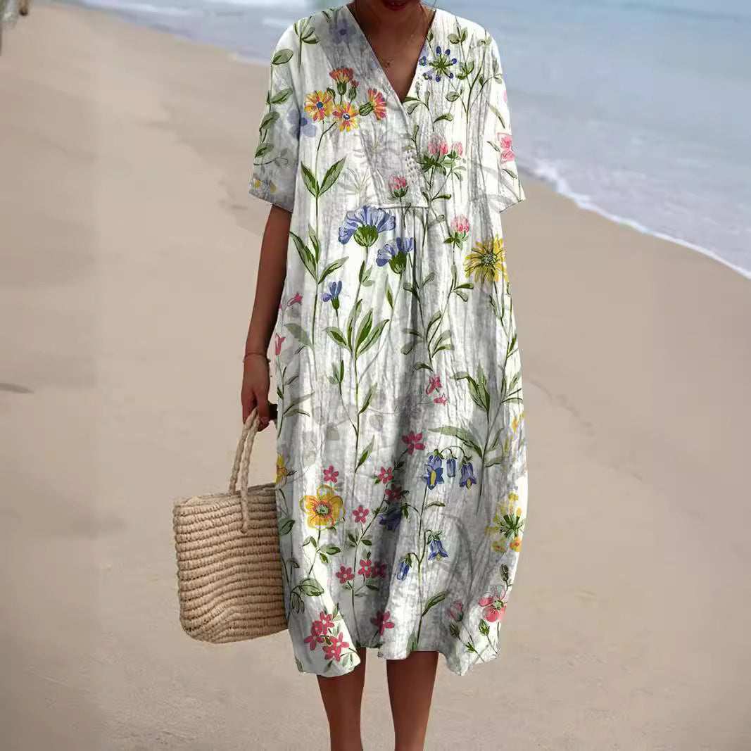 Hattie - Vibrant Floral Pattern Dress