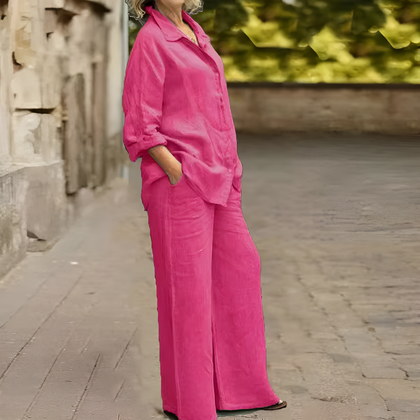 Emily Linen Shirt Suit