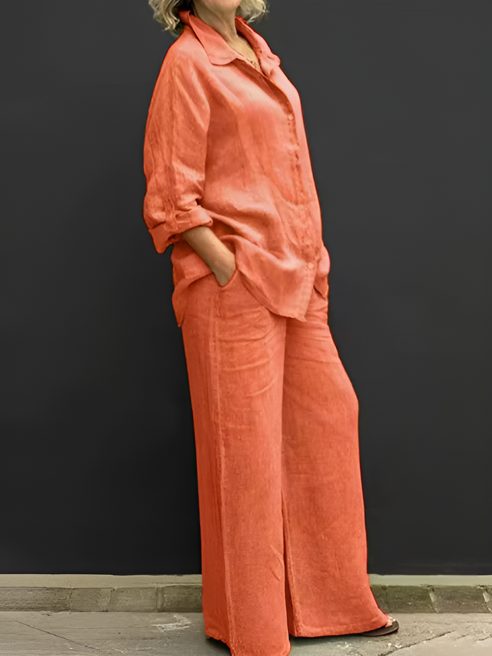 Emily Linen Shirt Suit