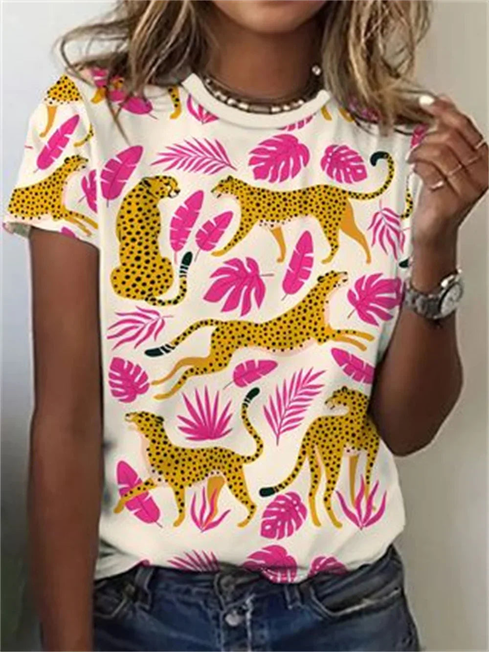 Zosia - Animal Print Nature-Inspired Top
