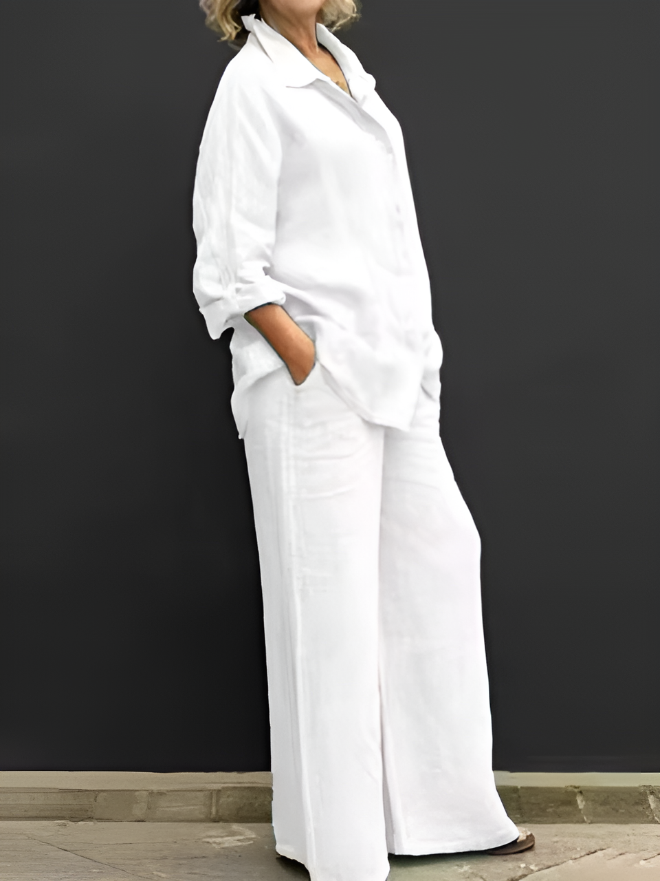 Emily Linen Shirt Suit