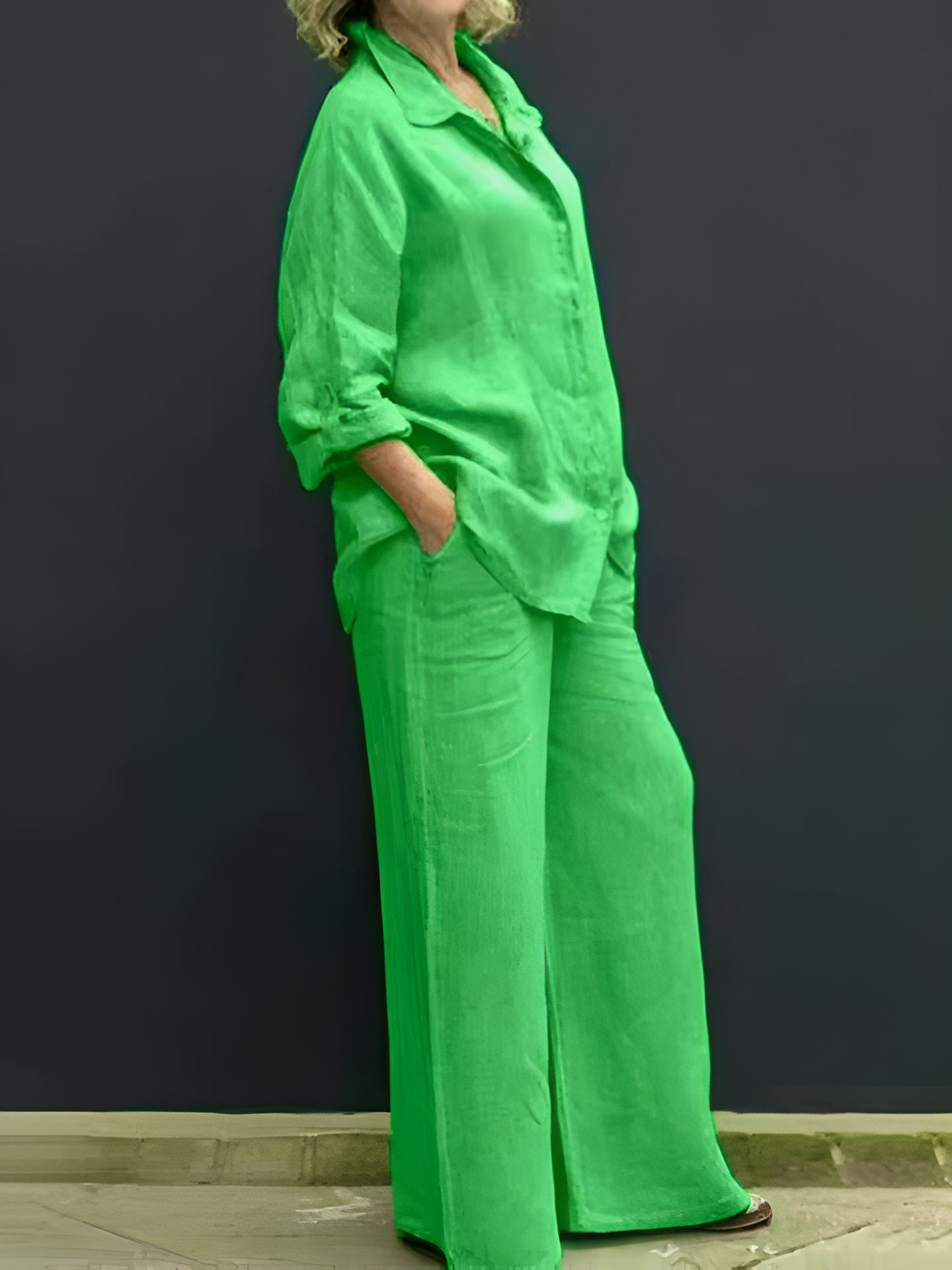 Emily Linen Shirt Suit
