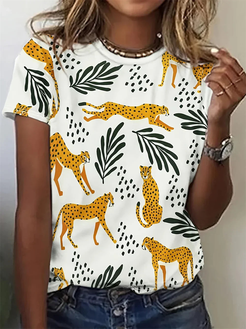 Zosia - Animal Print Nature-Inspired Top