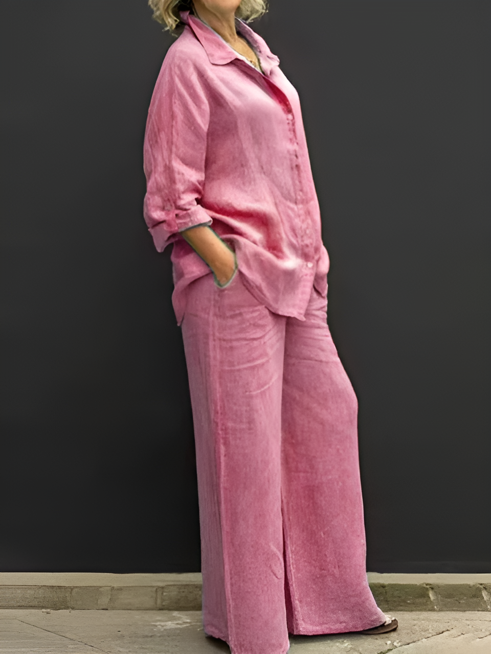 Emily Linen Shirt Suit