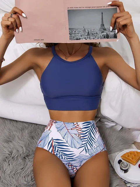 Sienna | Elegant High-Waisted 2-Piece Swimsuit
