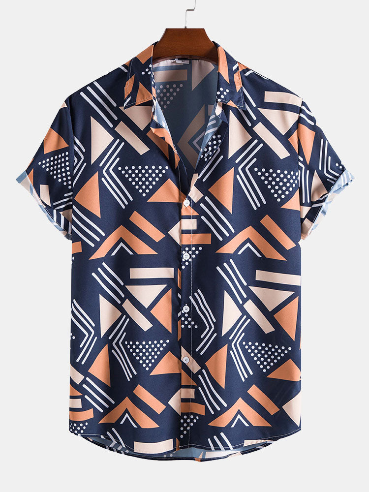 Oliver Geometric Print Shirt & Swim Shorts