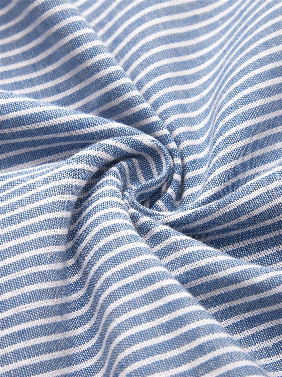 Isabella | Striped Cotton Midi Dress
