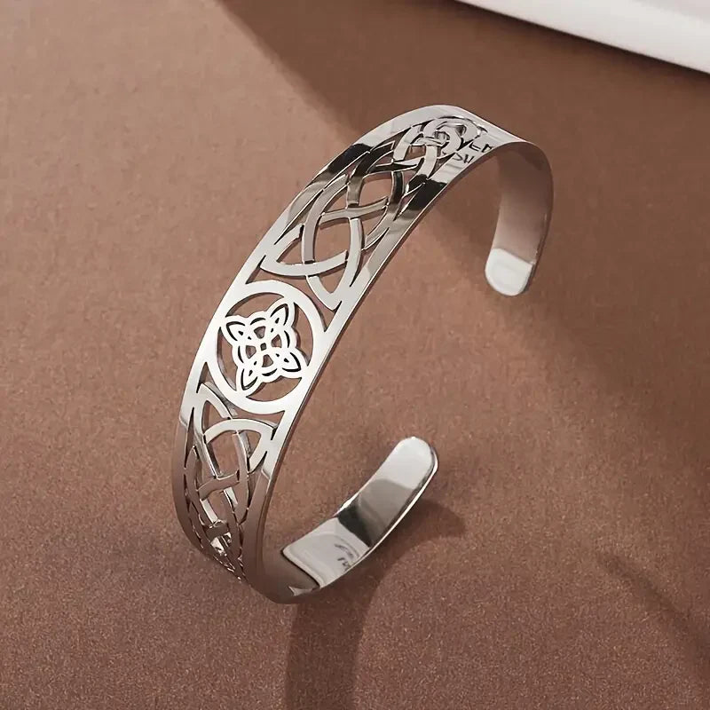 Exquisite Open Silver Hollow Bracelet | White Gold 18k