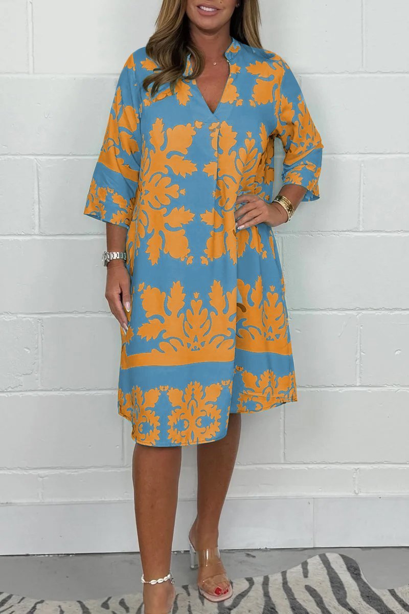 Gisella | Elegant Printed Midi Dress