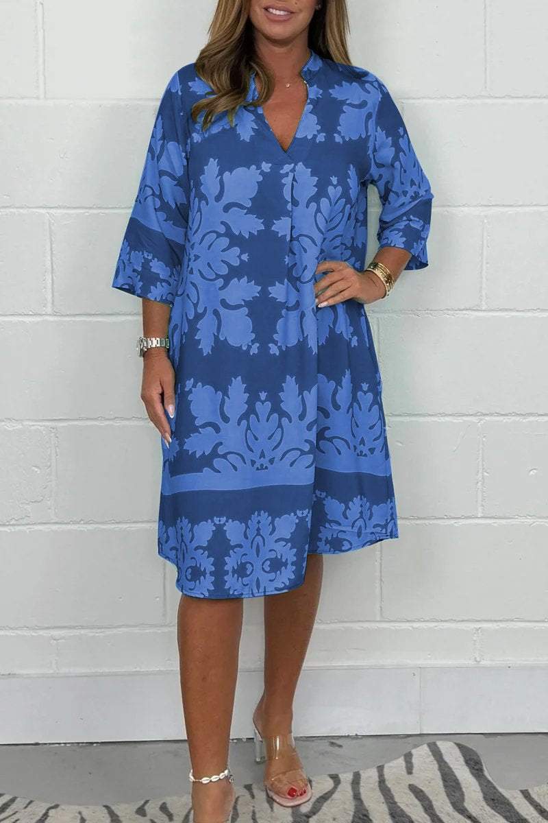Gisella | Elegant Printed Midi Dress