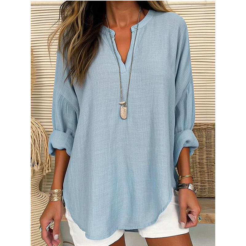 Elodie | Chic V-Neck Blouse