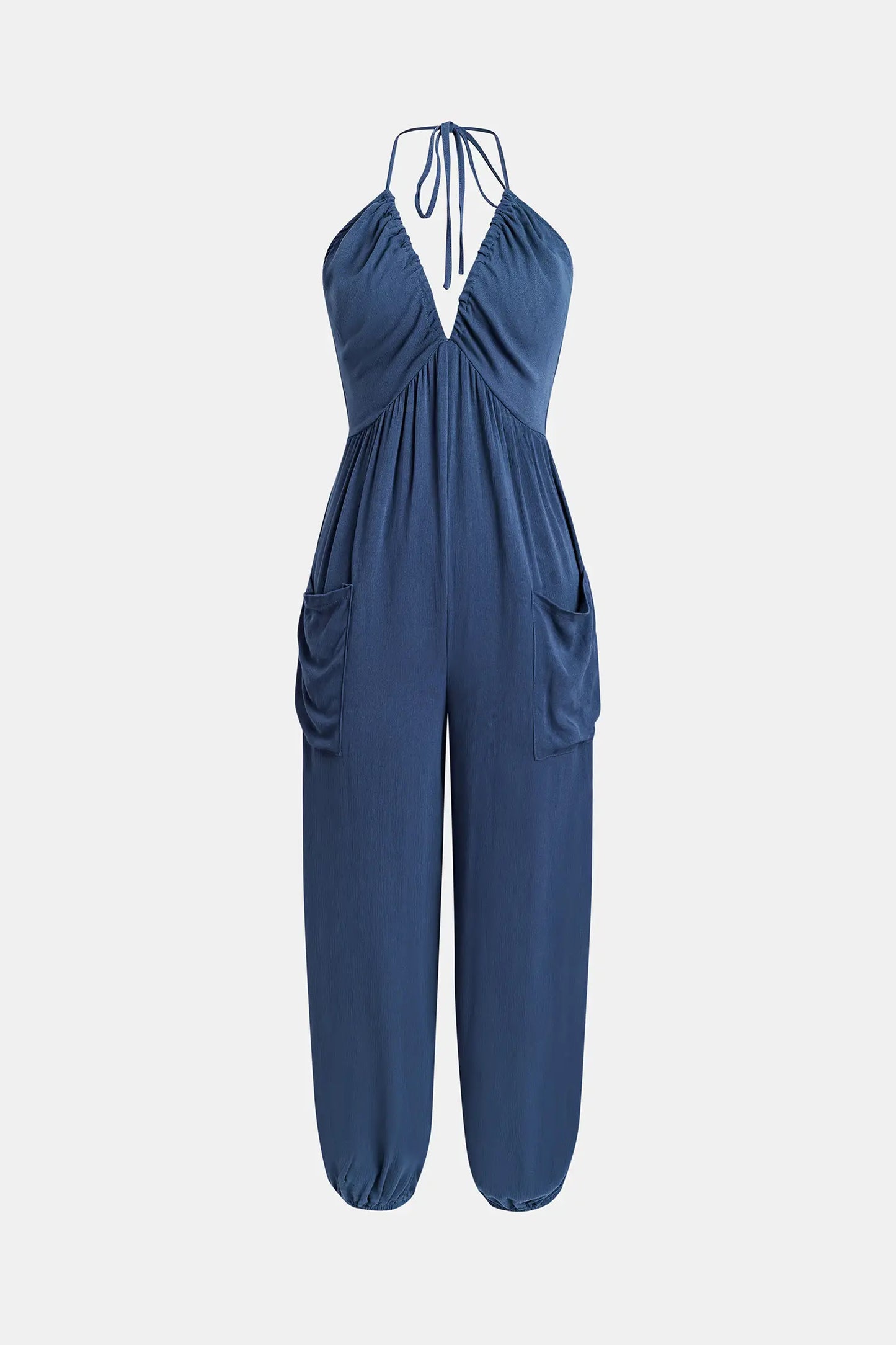 Riviera Glow" Halter Maxi Jumpsuit