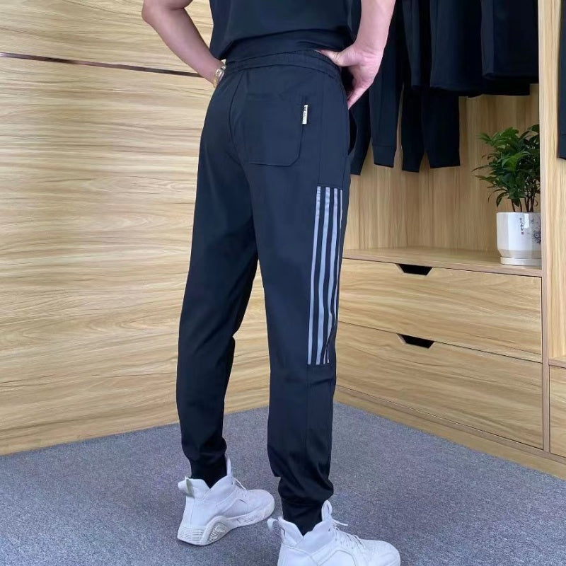 Daimen | Men's High Stretch Short Sleeve Top & Jogging Pants 2-Piece Set
