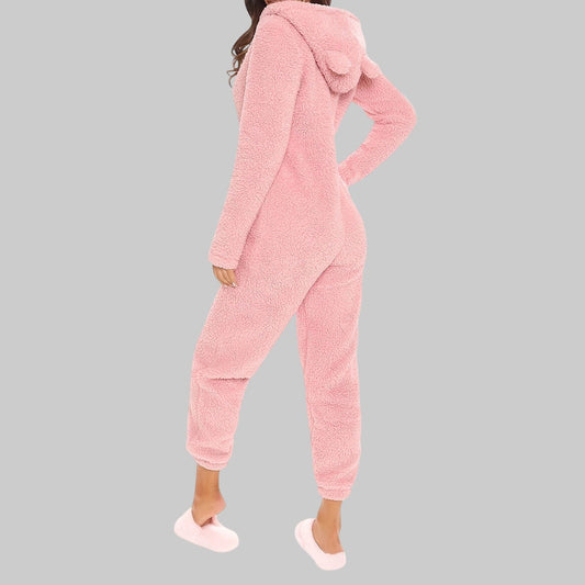 Luna™ | Fuzzy Hooded Pajama Jumpsuit