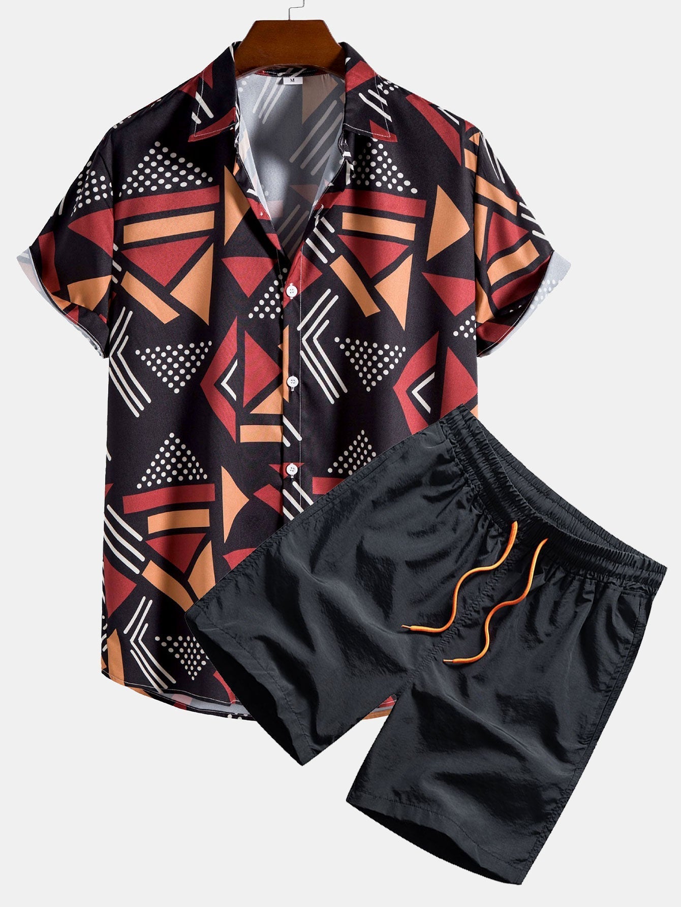 Oliver Geometric Print Shirt & Swim Shorts