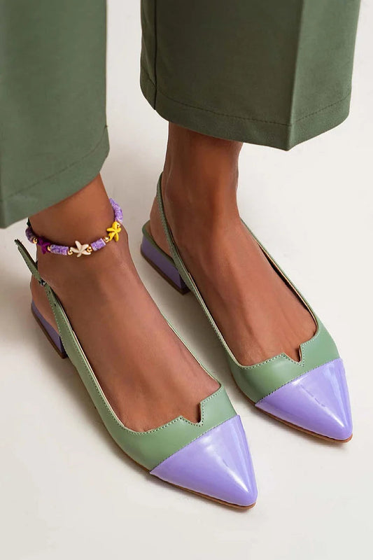 VITTORIA | Elegant ballet flats with toe cap and two-tone details for a refined style.