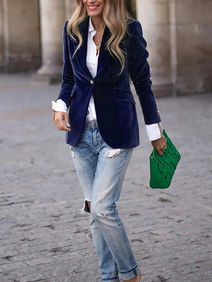 Savannah™ - Elegant Velvet Blazer