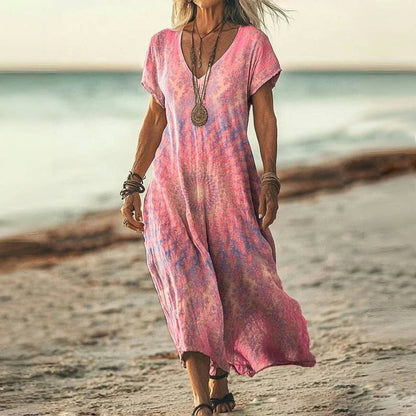 Ava | Women's Elegant Faded Maxi Dress