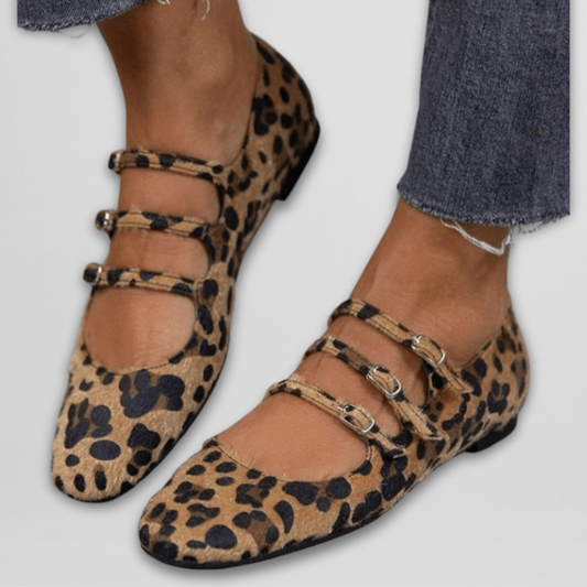 Gretta | Animal-Print Ballerinas