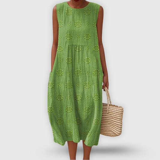 Linda| Dress with Premium Embroidery