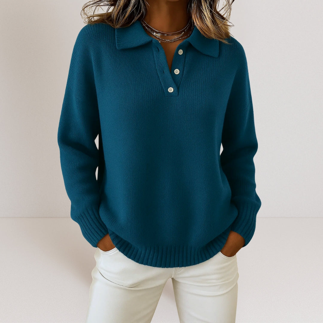Elodie | Soft Knit Collar Sweater