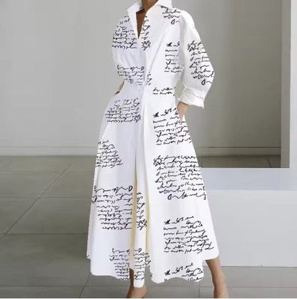 Esther™ | Elegant Spring Shirt Dress with Cotton Collar