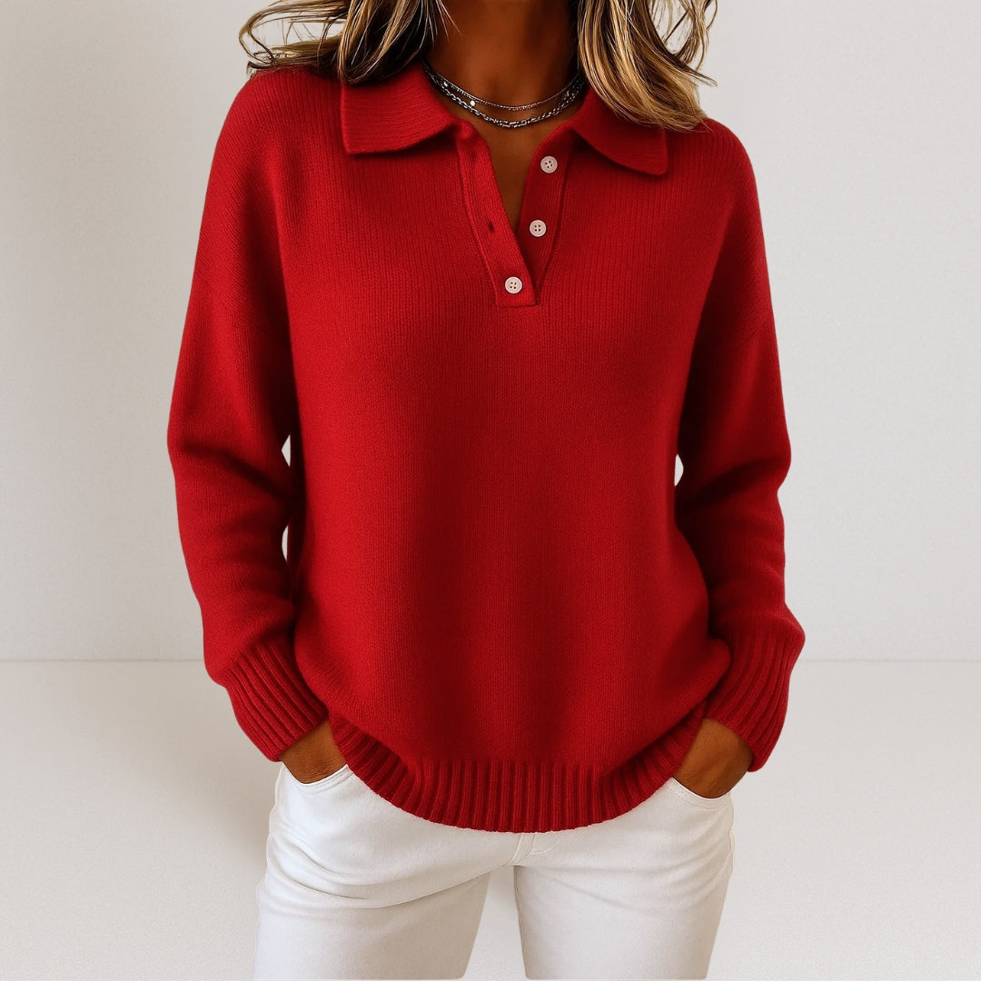 Elodie | Soft Knit Collar Sweater