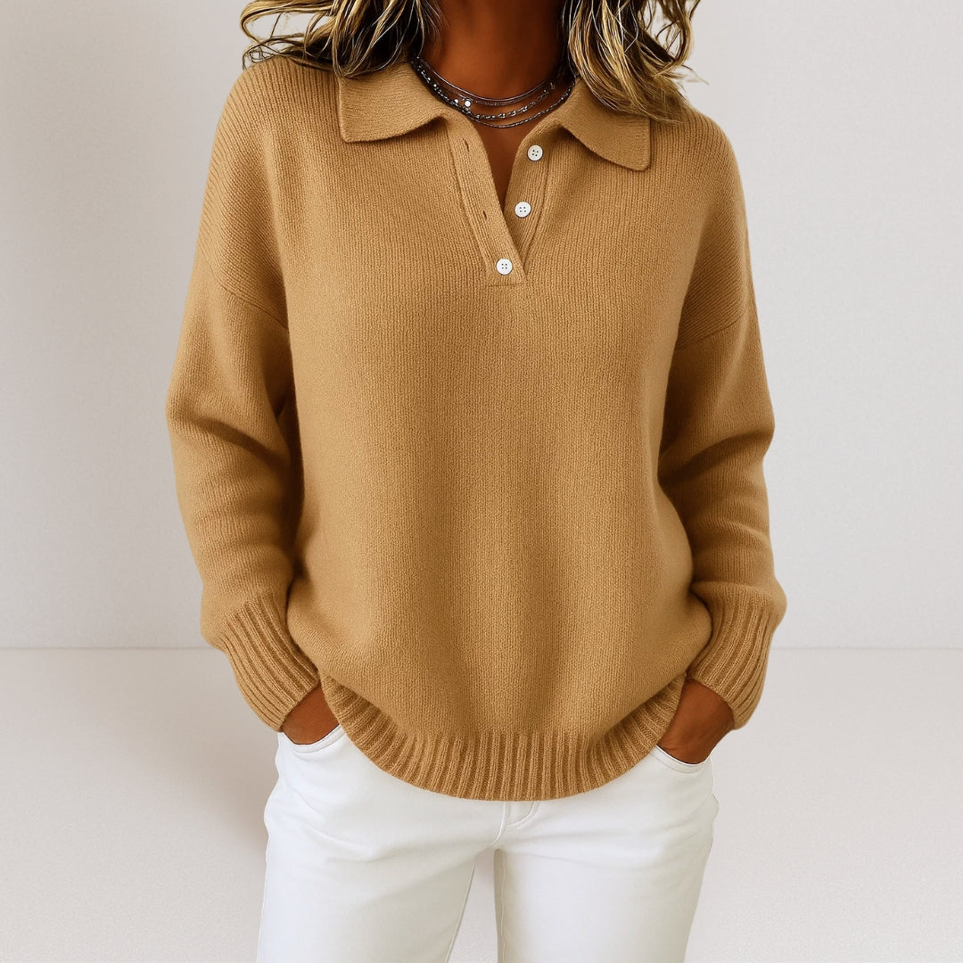 Elodie | Soft Knit Collar Sweater